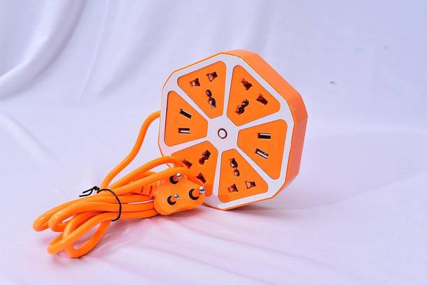 RENTOOR Hexagon Electrical Extension Cord 1M Wire Protector 4  Socket Extension Boards
