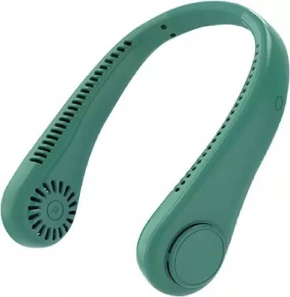 Docsir Portable Neck Fan,3 Speeds Adjustment,2-5 Hrs Play,For Outdoor Indoor Neck Fan Green Rechargeable Fan
