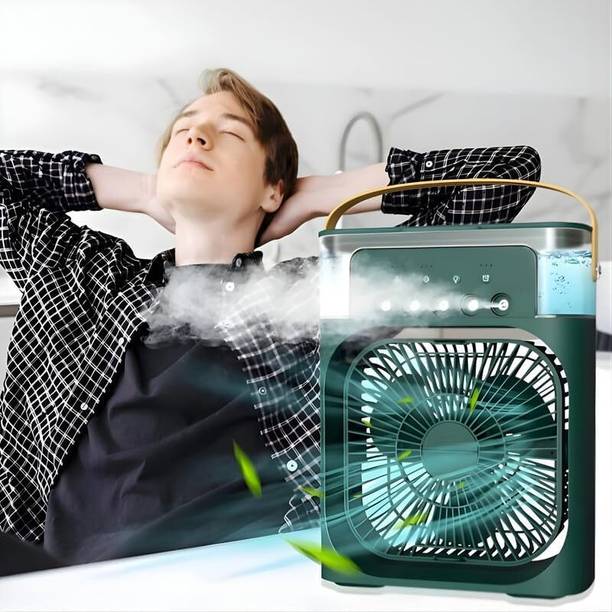 IMMUTABLE RME-Portable Humidifier Big Mist Fan for Home OJJ34 Big Mist Fan with Water Spray, 7 Color LED GSD34 USB Air Cooler