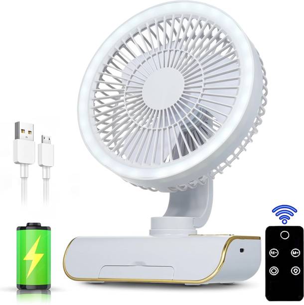 CITRODA (RECHARGEABLE TABLE FAN),4000MAH,3 FAN BLADES,SWING FAN,HIGH SPEED FAN Portable table fan,Camping Traveling Kitchen Office Outdoor Rechargeable Fan