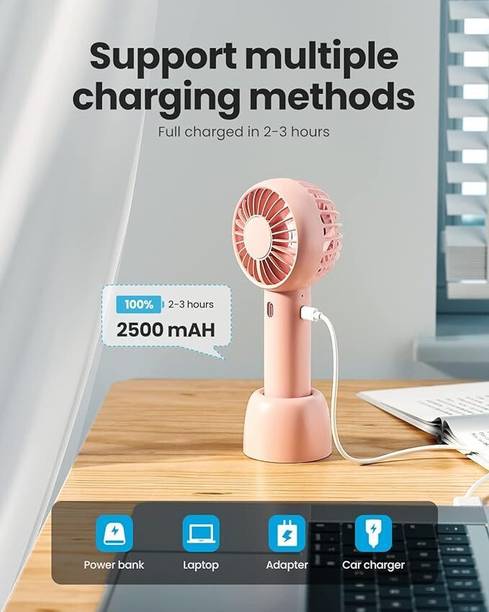 Luranol Mini Handheld Fan Portable Fan USB Rechargeable Pocket Fan Cooling Mini Hand Fan Standing Portable Rechargeble Handheld USB MiniFan Battery Operated With 3 Speed USB Fan