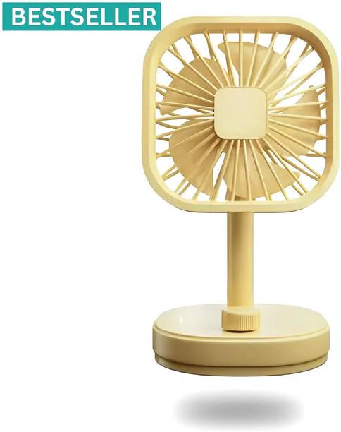 YAROH Flow Fan ( Rechargeable Table Fan) (Mini Fan) for Home, office VE417 Flow Fan (AC Cooler) (Rechargeable USB Fan) high speed VE417 USB Fan