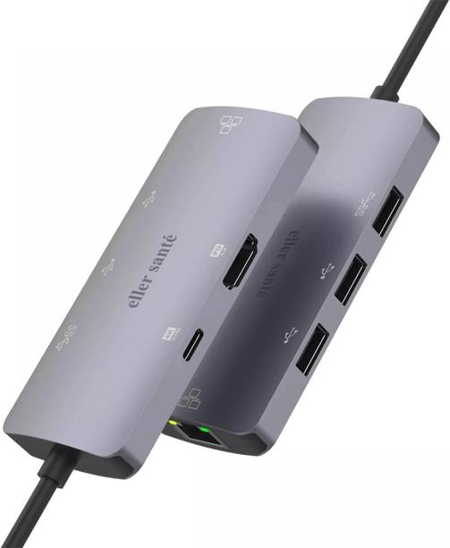 eller santé USB Hub Type C multiport 3.0 High Speed Adapter connector (5GBPS) data transfer 4K HDMI, Type C PD, Ethernet for Macbook, iPad, Laptop, and Other Type C Devices USB Hub