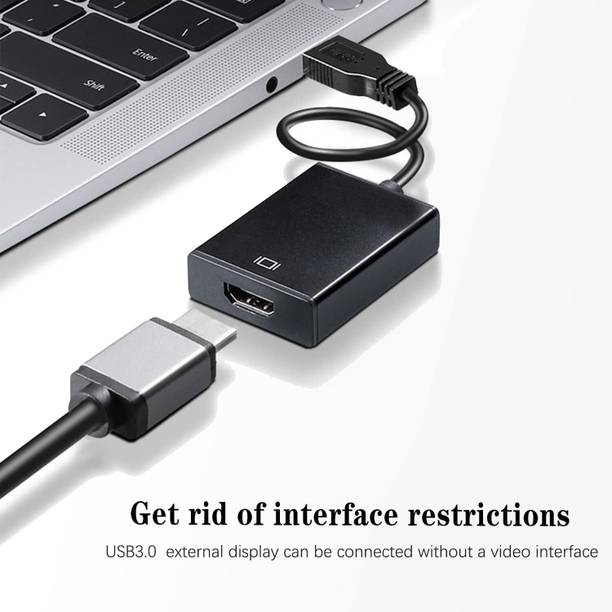 VOOCME USB to HDMI Adapter, USB 3.0 to HDMI Converter Cable with 1080P HD USB TO HDMI ADPTER , Multiple Monitors for Desktop Pc USB Cable, HDMI Connector