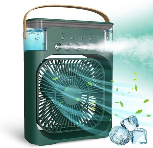 Lipzie Mini Personal Air Cooler – USB Rechargeable Portable AC Fan with 3 Spray Modes USB Fan