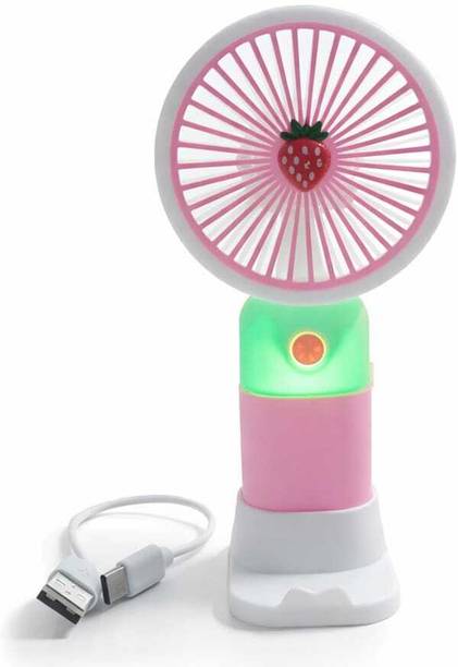 Flipkart SmartBuy PINK 202 Hand Fan Rechargeable Hand Fan USB Fan hand fan charging Pink_202 Rechargeable Fan