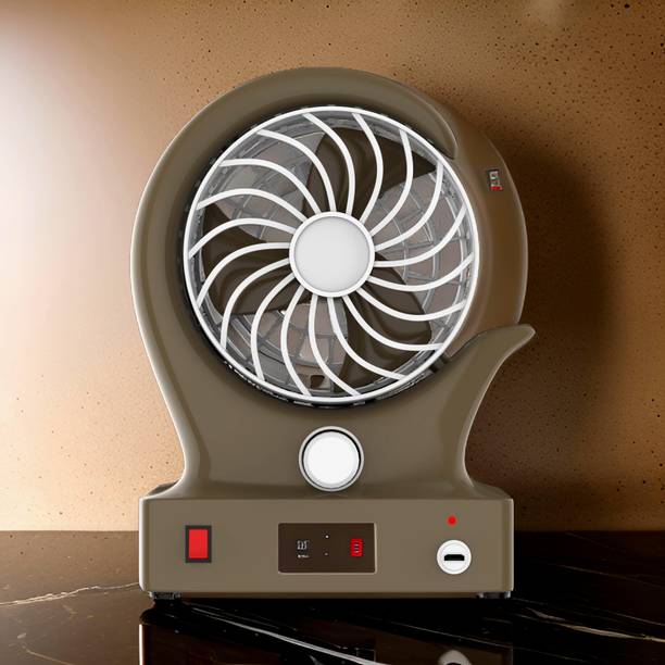 FRONY Mini Ac Cooler Rechargeable Wind Fan Portable (USB Fan) With LED Light_JJJ106 Trendy Rechargeable Fan Light Weight Mini Fan_106F106 USB Fan