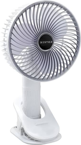 Bestor 3 Speed Adjustable 360° Rotation USB-Powered Table Fan for Home office, Kitchen & Desk High-Speed Cooling with Sturdy Clip Stand USB Fan