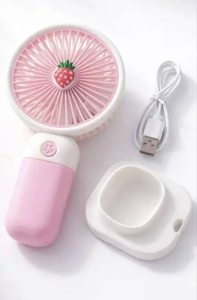 prime hub Portable Hand held Fan Rechargeable Battery Operated Mini Cooler Fan for Summer, f1 Rechargeable Fan, USB Air Cooler, USB Air Freshener