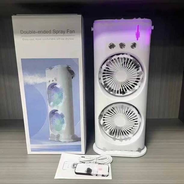 TECHEL Double Ended Mist Spray Fan Desktop with zsa19 Double Ended Mist Spray Fan Desktop with cbn19 USB Fan