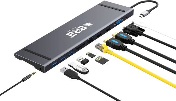 eira USB TYPE-C TO 11 in 1 MULTIPORT HUB (HDMI*2+VGA+USB3.0*3+LAN+AUDIO+SD+TF+PD) ER2011UC11 USB Hub