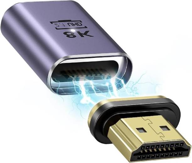 Tobo HDMI Magnetic Adapter, 8K@60Hz HDMI 2.1 Female to Male Adapter Connector Support 8K@60Hz/4K@120Hz 48Gbps UHD 2160P 1080P 3D, HDR, ARC for Laptop TD-1202H HDMI Connector, Laptop Accessory