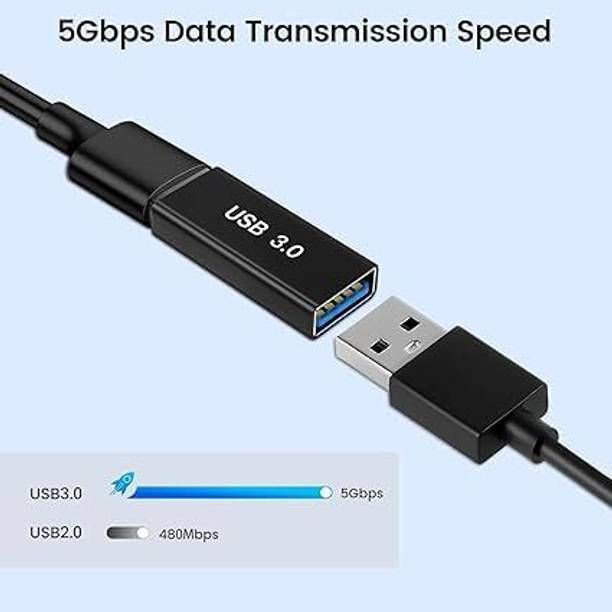 RuhZa USB Female to Female Connector Adapter Coupler 3.0 3 Compatible Connector Strong USB C to USB A Connector Laptop Accessory