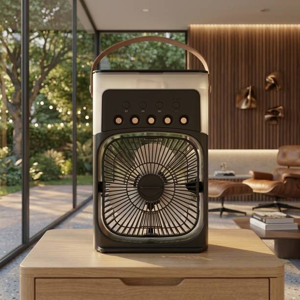 SonicHive Black Portable Mini Air Cooler Fan with Water Mist Spray and USB Cooling BLKCOOL-105 Bluetooth