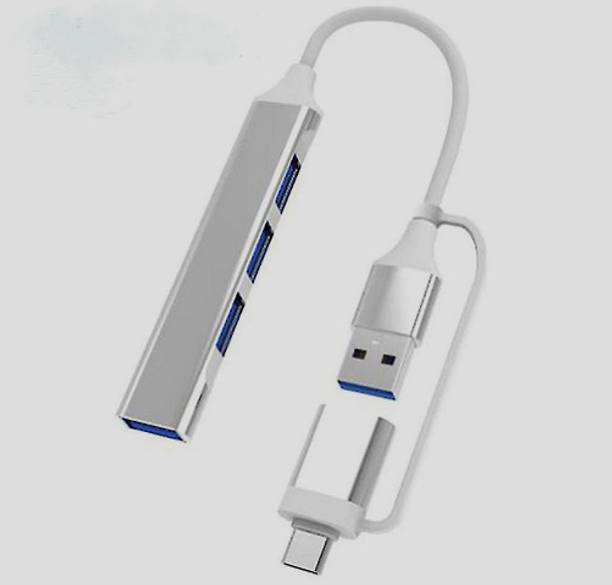 HRYFiNE 4-in-2 Usb 3.0 Hub Usb Hub Type C Hub Otg Adapt...