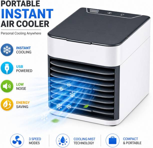 JAVINEX Portable Mini Arctic Air Cooler USB Powered Personal Cooling Fan 3 Speed 0.4 L AAC-01 USB Air Cooler