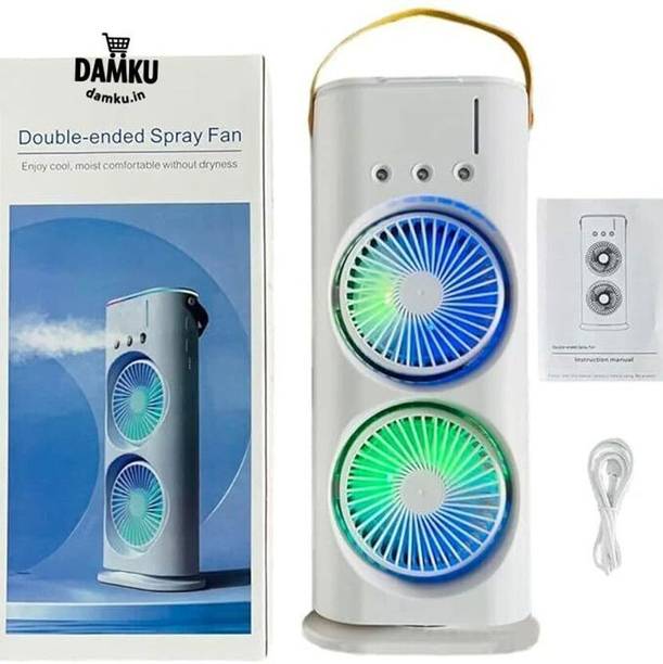 DAKSHWAYAQ Double Ended Spray Fan Desk Fan with Mist SPSP-39 Double Ended Fan SPSP-39 USB Fan