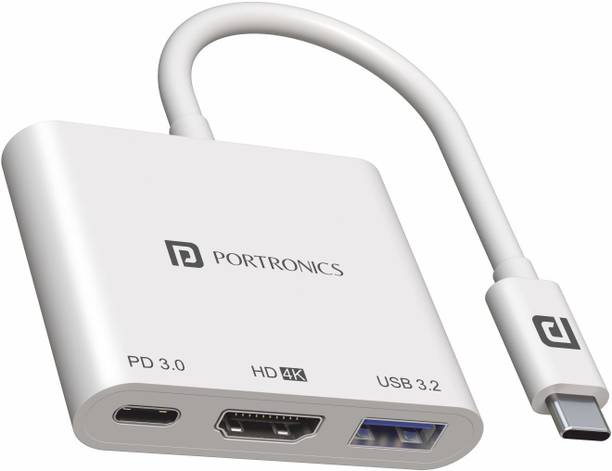 Portronics C-Konnect POR-1041 C-Konnect USB-C Multiport Adapter HDMI Connector