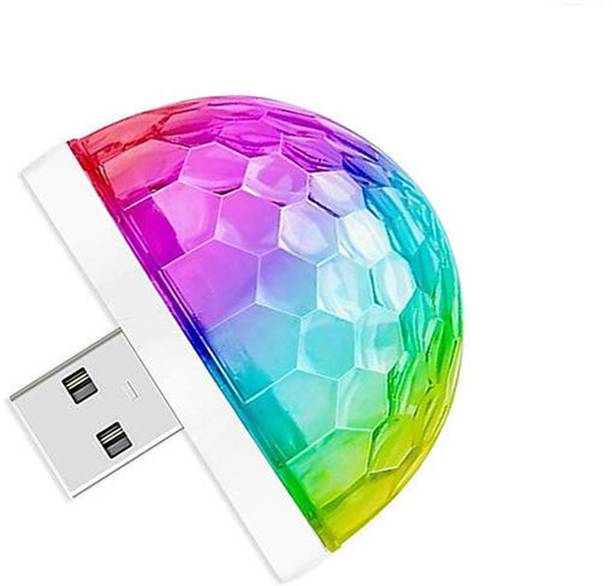 MOOZMOB Multicolor USB Operated Disco Lamp Disco Light Night Light LED Disco Projection Light for Home Decor Hall Parties Bedroom SUVs and Cars Led Light