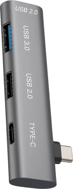 Rackit Power Type C USB Hub with 3 USB Ports,1 Type C Port, Type C Plug, USB 3.0, 2-Port USB 2.0 USB Hub