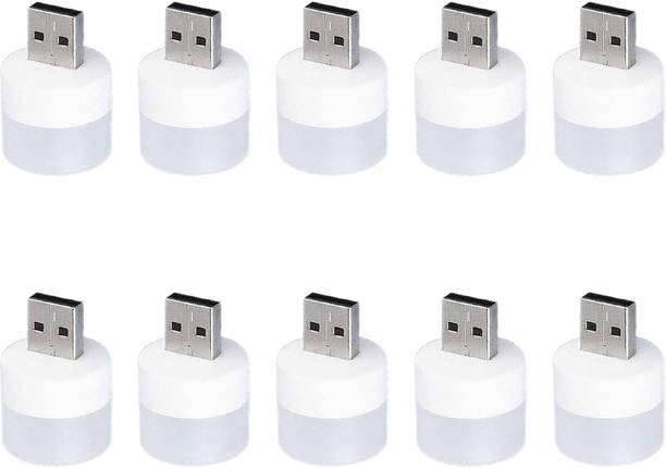 MOOZMOB Portable Small Ultra USB LED Light Warm White Light for Night and Dark Compatible with Laptops Mobile Chargers Powerbanks and Other Devices Pack of 10 Led Light