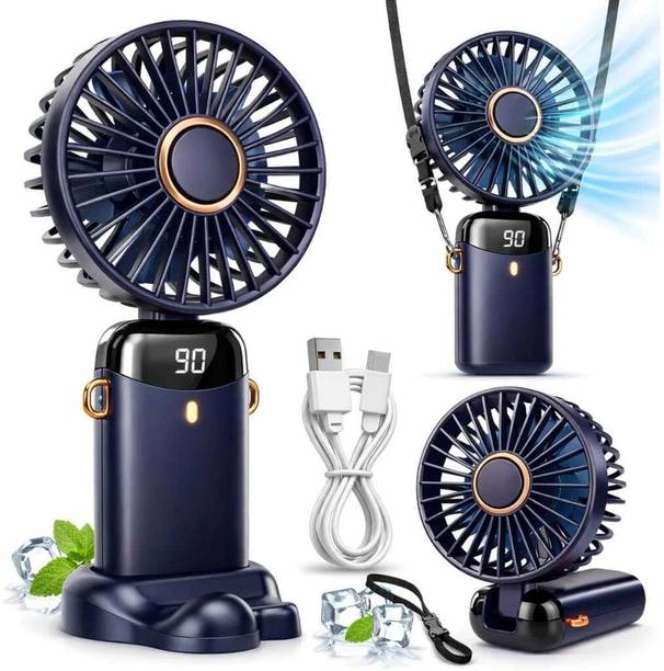 Rahi Enterprise2 Portable Rechargeable Mini Fan with Digital Battery Display | USB Charging Portable Rechargeable Mini Fan with Digital Battery Display | USB Charging USB Air Cooler