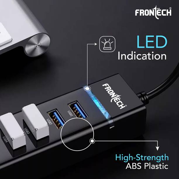Frontech 4 in 1 | USB 3.0 Upto 4.8 Gbps Speed|Plug & Play| Hub for Laptop, Mobile NC-0017 USB Hub