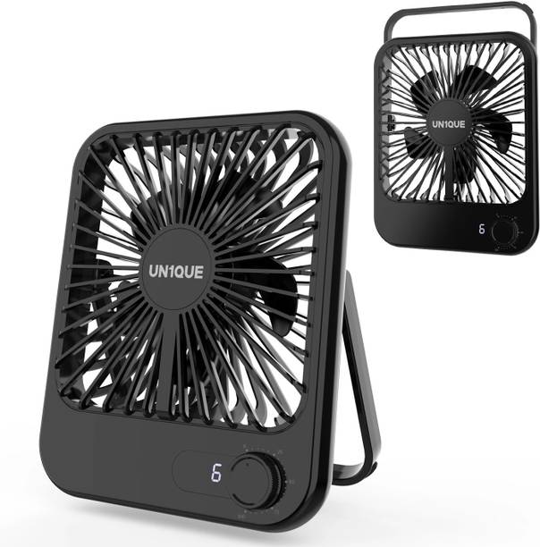 UN1QUE Portable Clip on Fan Battery Operated, Powerful USB Table Fan, 3 Speed Portable Clip on Fan Battery Operated, Powerful USB Table Fan, 3 Speed Laptop Accessory, Rechargeable Fan, USB Air Cooler, USB Air Freshener, USB Air Purifier