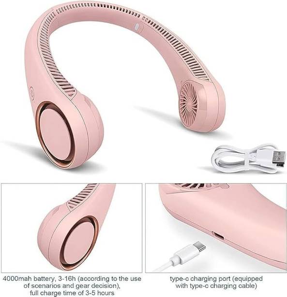 Wristkart Neck Fan Bladeless Speeds Battery Operated Personal NF16 Neck Fan Bladeless Speeds Battery Operated Personal NF16 USB Fan