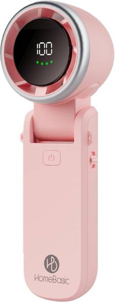 HOMEBASIC Mini Portable Hanging Neck Fan, 5-Speeds, 13000RPM, Handheld with Digital Display USB Fan