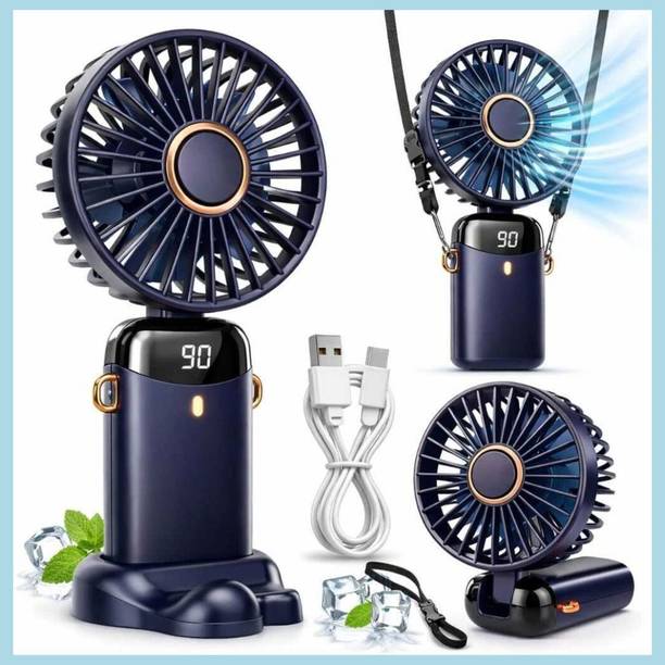 Rahi Enterprise2 USB Rechargeable Mini Fan with LED Battery Display | Portable Handheld Fan USB Rechargeable Mini Fan with LED Battery Display | Portable Handheld Fan USB Air Cooler