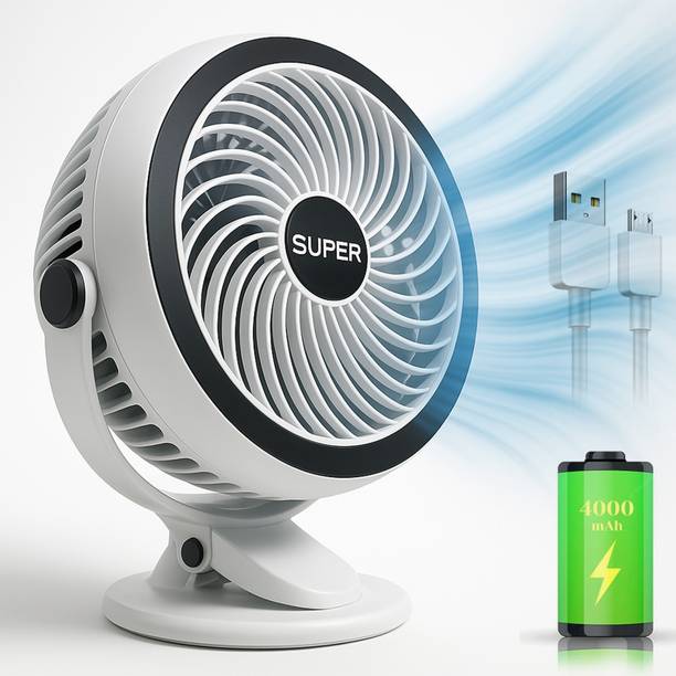 Sampri Rechargeable Lighting & 4-hours Battery Backup Small Pocket, Cooling Mini Hand 3 Speed USB Fan