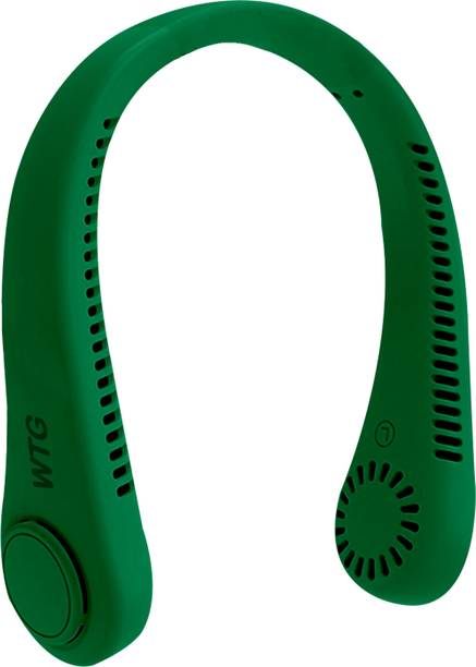 WTG Portable Cooling NeckFan, For cooking, gym, running Personal multiclour Green_ neck fan USB Air Cooler
