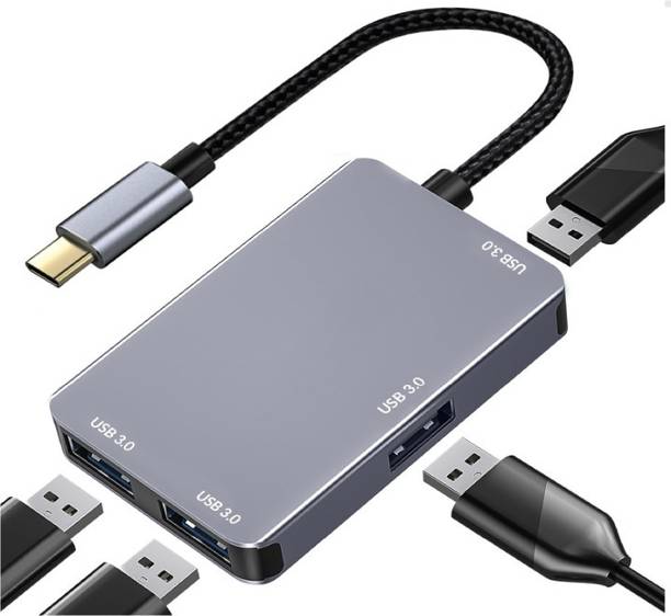 Aliens 4-in-1 USB C 3.0 HUB, Type C to USB A HUB Splitter Extender, Docking Station,5Gbps Data Sync Speed,MultiPort Adapter for MacBook,Laptop,PC USB Hub