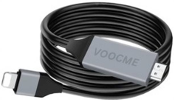 VOOCME Lightning to HDMI Cable Adapter,Lightning Digital AV Adapter,Connector Digital AV Sync Screen Connector ... USB Cable