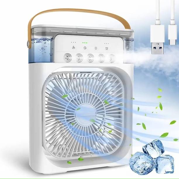A to Z Mini Air cooler mini portable fan water spray mist fan Mistfab Led Light, USB Air Cooler, USB Air Freshener, USB Fan
