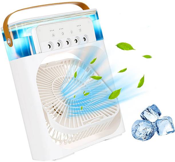 DUJE Portable Mini Cooler Rechargeable Air Conditioner Water Cooler Small AC for Office, Home Cooling, Summer Fan USB Compatible 3 Fast Speed-8 Laptop Accessory, Rechargeable Fan, USB Air Cooler, USB Air Freshener, USB Fan
