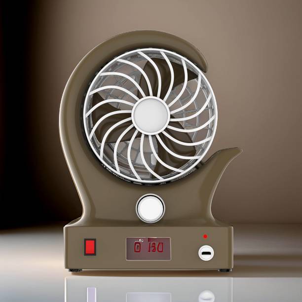 Clairbell Mini Ac Cooler Rechargeable Wind Fan Portable (USB Fan) With LED Light_I105II Trendy Rechargeable Fan Light Weight Mini Fan_E105105 USB Fan
