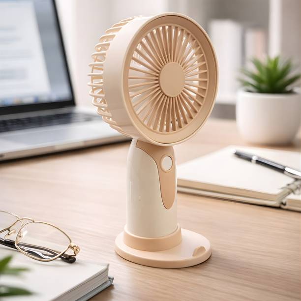 WOYR Premium Quality portable fan|Mini Hand Fan 3 Speed Portable Fan Rechargeable| 500 mah Lithium Battery Makeup Fan Rechargeable Fan, USB Fan