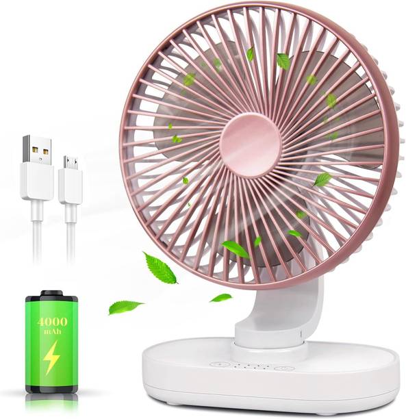 CITRODA (RECHARGEABLE TABLE FAN),4000MAH,3 FAN BLADES,SWING FAN,HIGH SPEED FAN Portable table fan ,Camping Traveling Kitchen Office Outdoor Rechargeable Fan