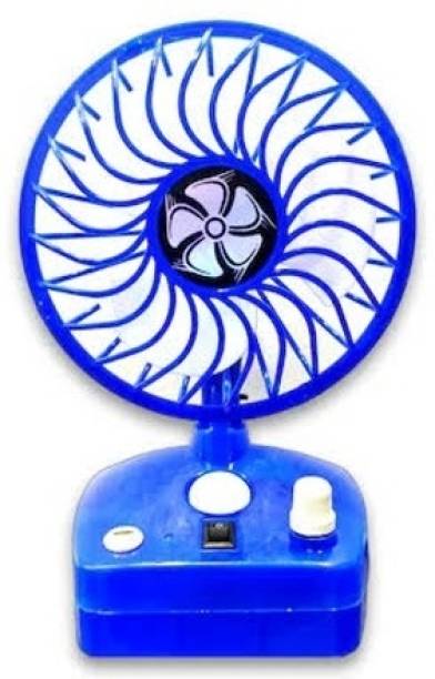 JAIN ELECTRONICS Electric Mini Portable USB Table Fan Air Cooler Turbine Handy Rechargeable LED Indoor Outdoor Fan High Speed Cooler Home Office Car kitchen Desk Travel Lamp USB Fan