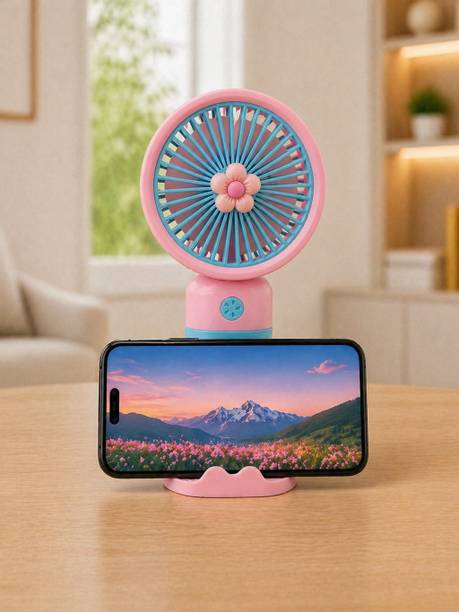 Uniquegadgetes Portable Rechargeable Mini Fan for Kids & Adults (Mini) Rechargeable Handheld Mini Fan with Stand USB Fan