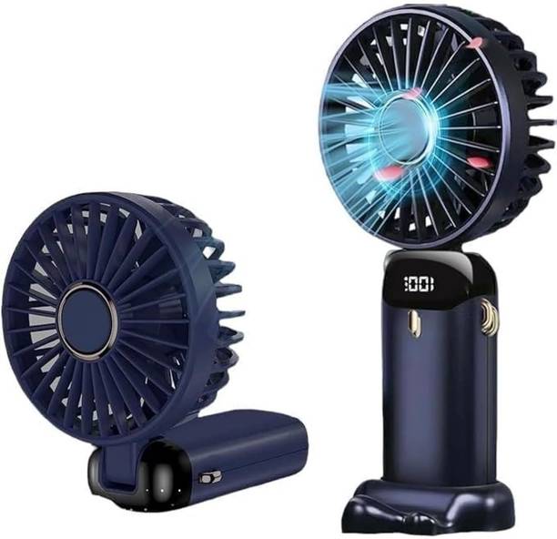 HRK collections Display Fan Hand 5 Speed with Foldable 90° & Easy Portability Rechargeable D163 Portable Display Fan Hand 5 Speeds_HS163 USB Fan