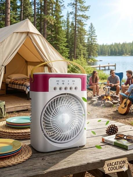 uzone 3 Speed 5 Spray Smart Cooling Fan for Home & Outdoor Use Compact Air Cooling Solution Quiet Operation Perfect for Night Relaxing Sleep USB Air Cooler
