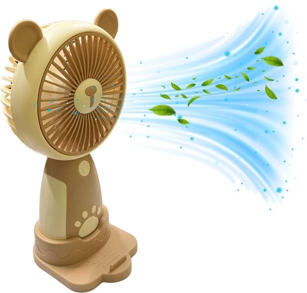 WOYR Premium Quality 3 Speed Portable Fan| 500 Mah Lithium Battery Rechargeable Fan Mini Fan Electric with upto 3 hours of battery backup Rechargeable Fan, USB Fan