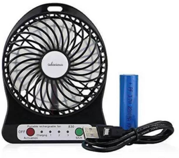 U.R.M. Enterprises ooler 3 Mode Speed Regulation Function Cooling Portable Rechargeable Fan Portable Rechargeable Fan for Mini Desk Car USB Charging Air Cooler USB Fan