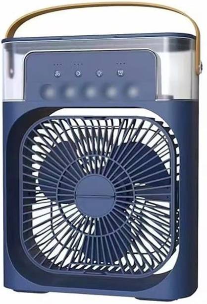 Hl CART Portable Air Cooler Fan with Mist Humidifier, USB Rechargeable Mini Cooling Fan Quiet Desk Fan with Water Tank for Home Office Outdoor Use USB Air Cooler