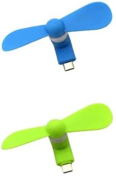 JANGI Type-C Personal USB Mini Fan 53 for Android Cell Phones USB mini Fan Type-C portable mini fan 53 usb OTG adaptor gadget for all mobiles USB Fan