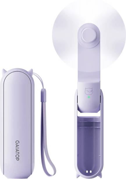 Gaiatop Mini Handheld Fan, Portable Personal Folding Cooling Hand Fan Rechargeable Battery Operated with 2 Speed Desk Fan USB Fan