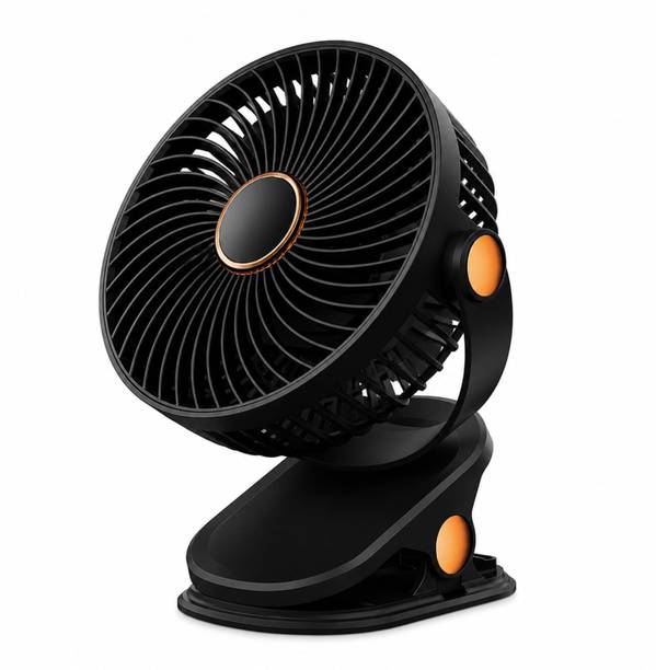 Unix Mini Clip Fan 110mm, USB Type-C Rechargeable, 4H Battery, Silent Desk Fan UX-DF01 Rechargeable Fan